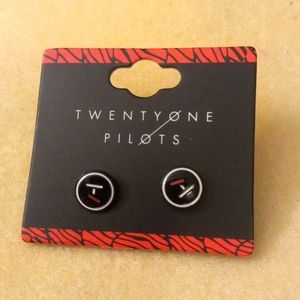 Twenty-one Pilots earrings pierced new on card